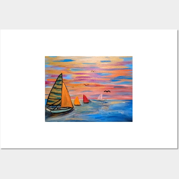 Out sailing in the open sea Wall Art by kkartwork